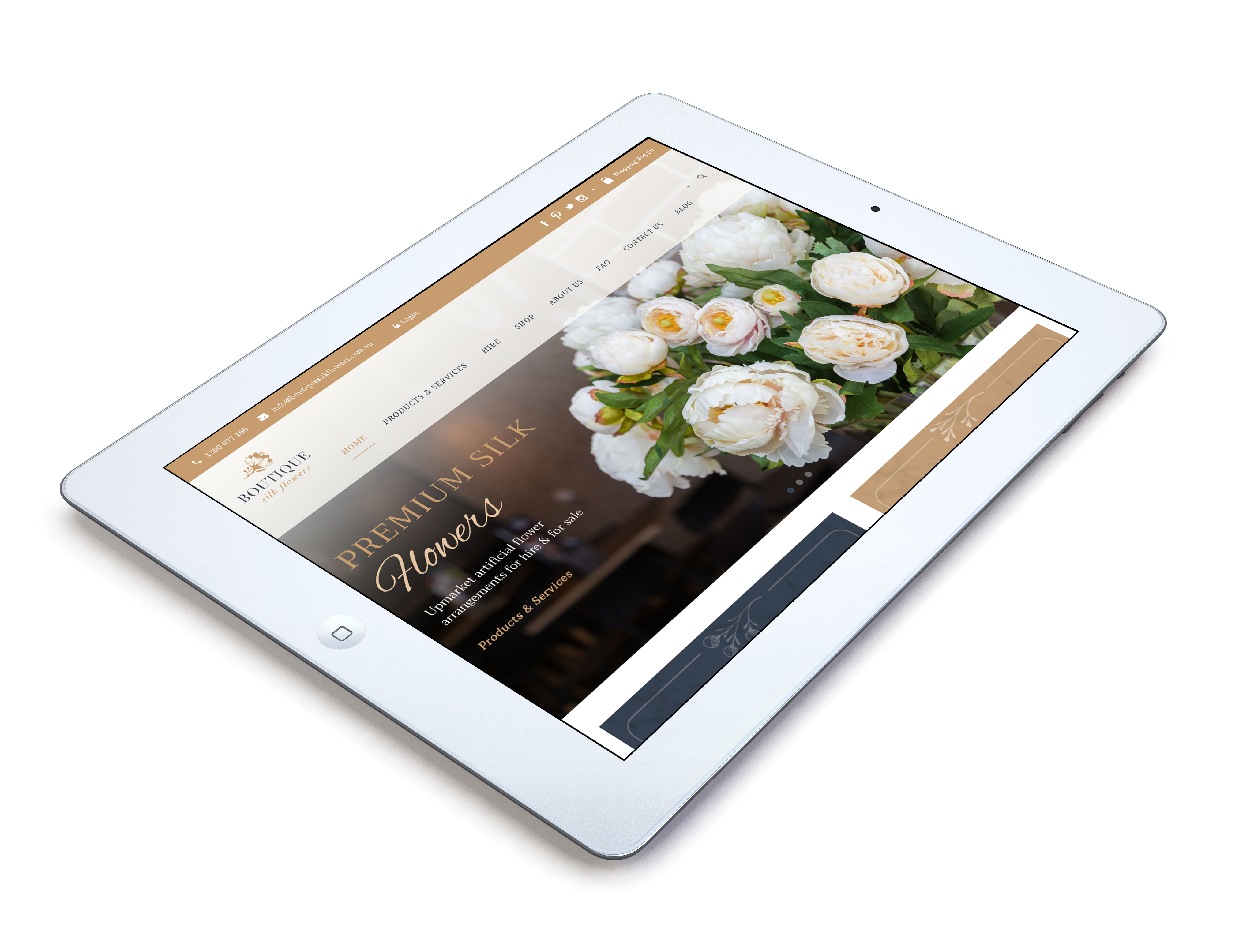 site content Boutique Silk Flowers Ink Big Copywriting